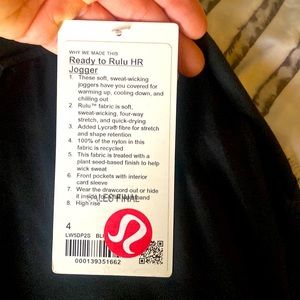 NWT Lululemon Ready to Rulu Joggers!